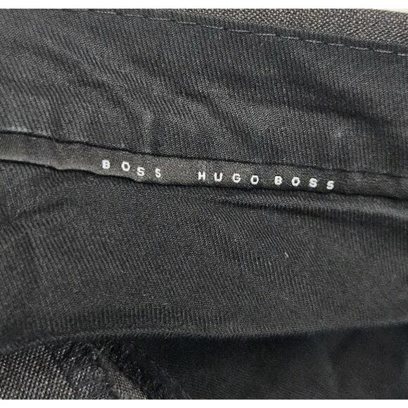 Boss Hugo Boss James Brown Gray Wool Blend Flat Front Dress Pants Size 33x29 - Picture 7 of 10